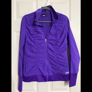FILA purple ruched track jacket